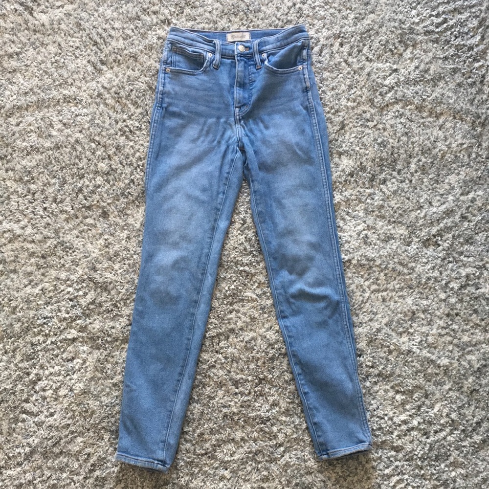 Madewell 10” high rise skinny blue jeans